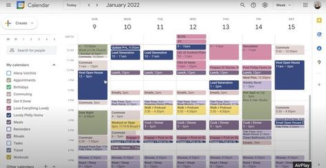 #Organisation #Calendar_Color_Scheme #Google_Calendar_Color #Google_Calendar_Color_Scheme Google Calendar Color Scheme, Time Blocking Schedule, Life Organisation, Google Agenda, Project Management Templates, Journal Lists, Calendar Time, Today Calendar, Manage Your Time