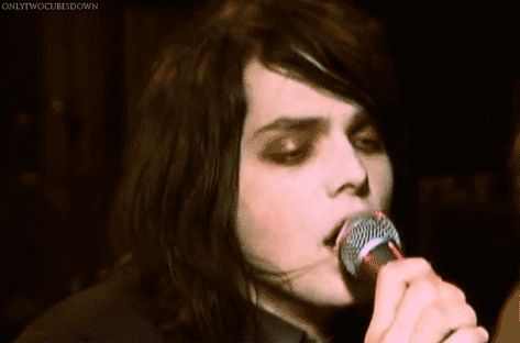 #wattpad #random >completed< for all ya thirsty emos. #1 in #unholy !! - 5/10/18 Blinkies Gifs Emo, Mcr Gif, Mcr Banner Gif, Gerard Way Gif, Gerard Way Helena Music Video, Mcr Gifs Aesthetic, Bert Mccracken, Gerard Way Eating Microphone, Harry Potter Ginny