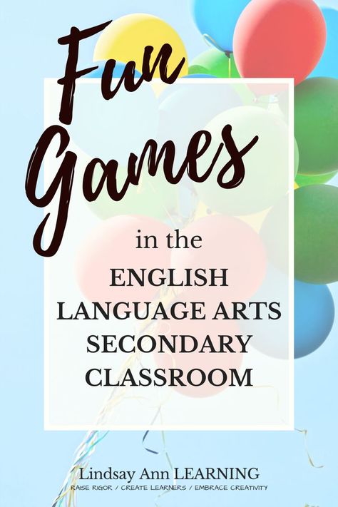 Ela Projects High School, Classroom Games High School, Sophomore English, Games In The Classroom, High School English Lesson Plans, Middle School Games, High School English Lessons, Teaching Hacks, Middle School Ela Classroom