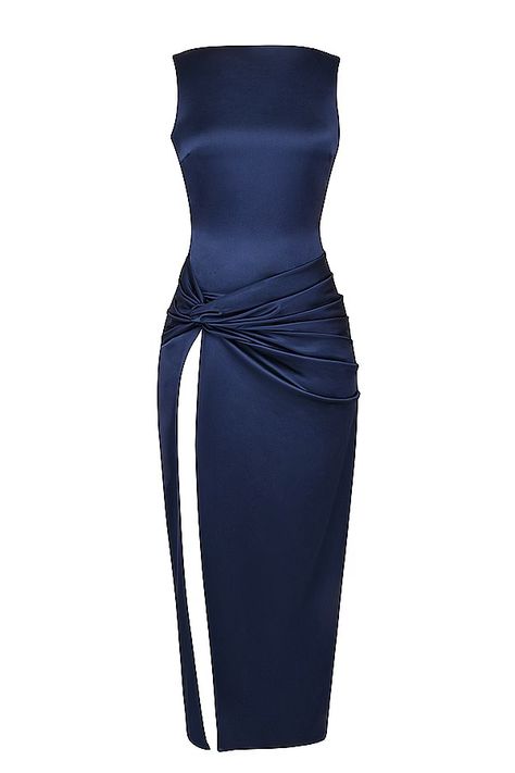 Navy Satin Dress, Feminine Luxury, Bandage Dress Bodycon, Glamorous Dresses, Miss Dress, Bateau Neck, Satin Gown, Satin Maxi, Satin Maxi Dress