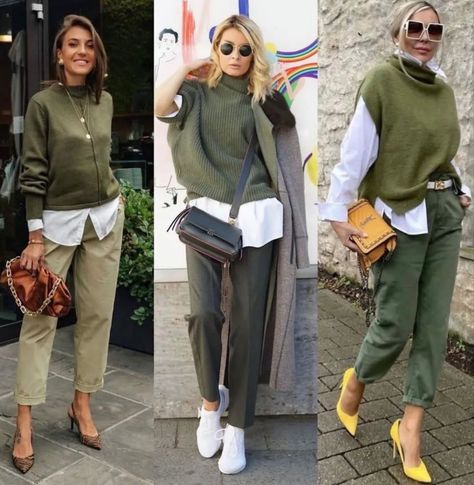 Outfits For Older Women, Olive Green Pants Outfit, 21 Outfits, Green Pants Outfit, Winter Pants Outfit, Stylish Outfits For Women Over 50, Backpacking Hiking, Modest Summer, Over 60 Fashion