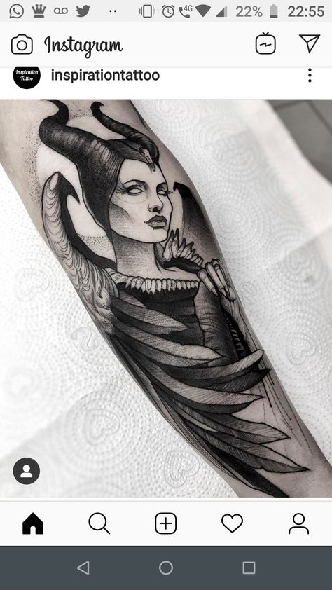 Maleficent Tattoo Ideas Wings, Maleficent Tattoos, Alice In Wonderland Tattoo Sleeve, Manga Princess, Maleficent Tattoo, Wonderland Tattoo, Tattoo Idea, Maleficent, Sleeve Tattoos