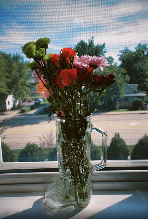 Cowboy Boot Flower Vases, Glass Boot Vase, Thrifted Flower Vases, Cowgirl Boot Flower Vase, Cowboy Boot Decorations, Glass Cowboy Boot Vase, Boot Vase With Flowers, Cowboy Boot Vase With Flowers, Cowboy Boot Flower Vase