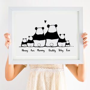 Cute Tattoo Ideas, Panda Artwork, Family Artwork, Colourful Artwork, Panda Family, Panda Drawing, Bear Artwork, Cute Tattoo, Family Drawing