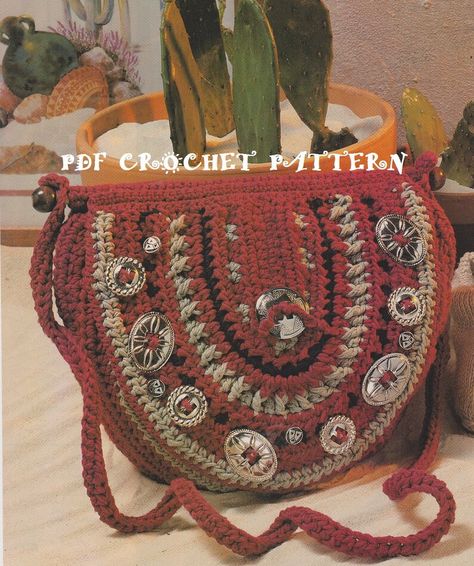 Crochet Western Look Saddle Bag Pattern KC0715 Advanced - Etsy New Zealand Saddle Bag Pattern, Crochet Western, Ripple Afghan Pattern, Saddle Purse, Saddle Bag Purse, Purse Crochet, Western Look, Western Saddle, Afghan Pattern