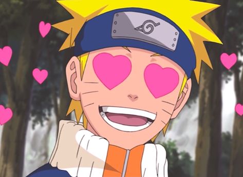 Naruto Uzumaki, heart eyes Naruto Reaction Pics, Naruto Reaction, Kid Naruto, Cartoon Heart, Cute Disney Pictures, Cartoon Eyes, Naruto Uzumaki Shippuden, Naruto Cute, Naruto Pictures