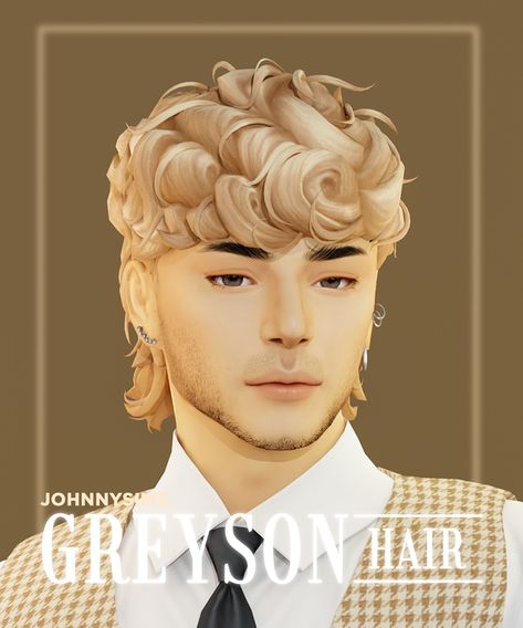 Sims 4 Cc Hair Johnnysims, Sims 4 Johnnysims, Johnnysims Cc, Johnnysims Hair, Sims 4 Curly Mullet, Sims 4 Cc Curly Hair Male, Ts4cc Hair, Sims 4 Curly Hair, Sims 4 Hair Male