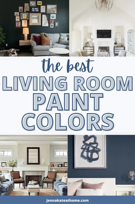 Refresh your living room with a brand new coat of paint this year! These are the most popular paint colors for living rooms in 2023 - one of them is bound to be perfect for your home! Paint Color For Family Room, Family Room Paint Colors 2023, Living Room Paint Color Ideas 2023, New Living Room Colors, Great Room Paint Colors, Colour 2023, Popular Neutral Paint Colors, Popular Living Room Colors, Paint Colors 2024