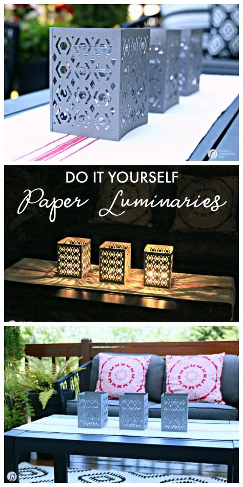 Cricut Scoring Wheel Paper Luminaries Paper Luminaries Diy, Luminaries Diy, Paper Luminaries, Cricut Maker Projects, Luminary Diy, Paper Projects Diy, Vinyle Cricut, Paper Lanterns Diy, Paper Art Projects