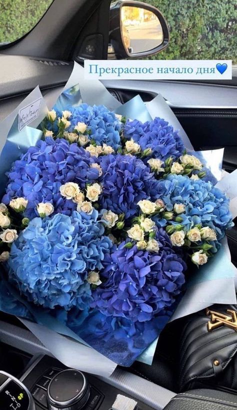 Hortensia Bouquet Aesthetic, Hydrangea Bouquet Aesthetic, Blue Hydrangea Bouquet, Luxury Bouquet, Luxury Flower Bouquets, Hydrangea Bouquet, Boquette Flowers, Flower Shower, Flowers Bouquet Gift