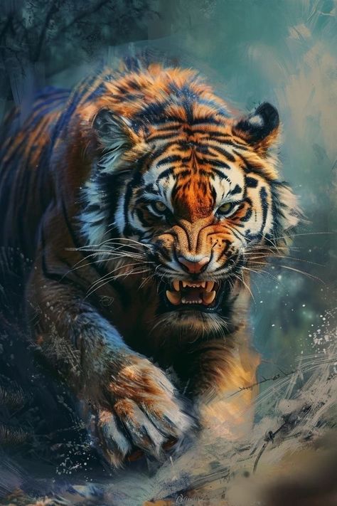 Tiger Photography, Big Cats Photography, Angry Tiger, Tiger Images, Wild Animal Wallpaper, Tiger Artwork, Tiger Painting, Tiger Pictures, Wild Tiger