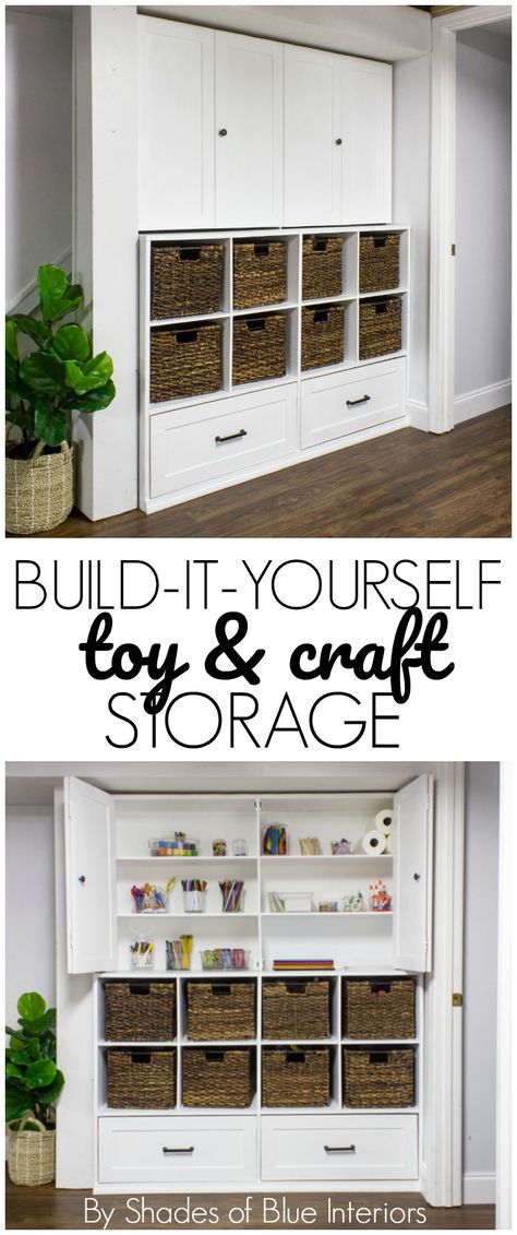 Toy Storage Cupboard, Toy Cupboard Storage, Playroom Basement, Toy Cupboard, Toy Storage Units, Ikea Toy Storage, Toy Storage Bench, Storage Unit Organization, Basement Guest Rooms