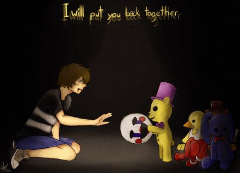 I Will Put You Back Together Fnaf, Foxy Fnaf Fanart, Fredbear Plush, Norman Afton, Chris Afton, Fnaf Security Guards, A Cute Drawing, Foxy Fnaf, Golden Freddy