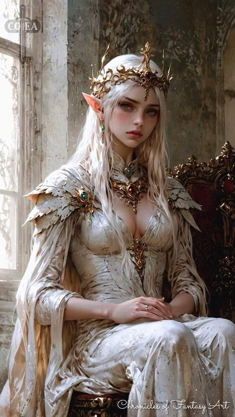 Elf Queen, Christmas Artwork, My Queen, Please Stay, Fairy Angel, Fantastic Art, Be Safe, Monster Girl, Fantasy Fashion