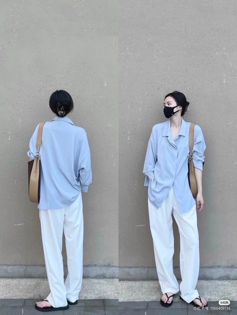 Oversized Polo Outfit, Japanese Outfits Casual, Classy Street Style, Tee Shirt Outfit, Simple Casual Outfits, Polo Outfit, Korean Casual Outfits, Style Korea, Casual Day Outfits