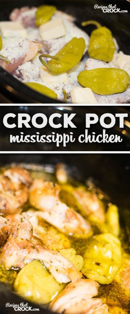 Mississippi Chicken Thighs, Crock Pot Mississippi Chicken, Crock Chicken, Mississippi Chicken, Chicken Crockpot, Chicken Dish, Crockpot Dishes, Easy Weeknight Dinner, Crock Pot Slow Cooker