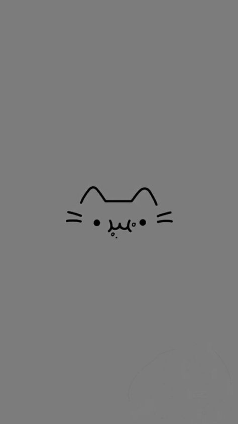 Minimalist Gray Wallpaper, Minimalist Grey Wallpaper, Cat Grey Wallpaper, Gray Cat Wallpaper, Gray Background Wallpapers, Black And White Cat Cartoon, Gray Cat Drawing, Grey Wallpaper Ipad, Cute Gray Wallpapers