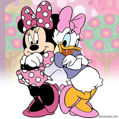 Clip art of Minnie Mouse and Daisy Duck posing back to back #disney, #minniemouse, #daisyduck Minnie Y Daisy, Minnie Mouse And Daisy Duck, Minnie And Daisy, Scooby Doo Pictures, Free Machine Embroidery Designs Patterns, Minnie Mouse Images, Donald And Daisy Duck, Cute Disney Drawings, Talking On The Phone