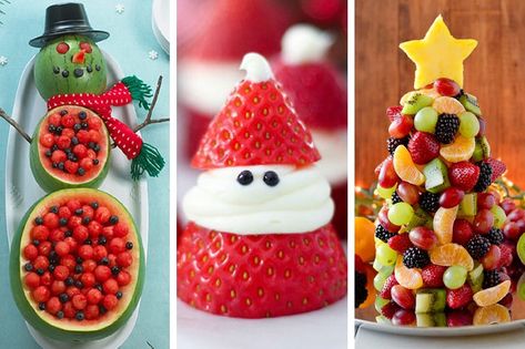 9 Ways to Get Festive with Fruit this Christmas Fruit Ideas For Christmas, Christmas Finger Desserts, Christmas Fruit Bowl, Christmas Fruit Snacks, Holiday Fruit Platter, Festive Fruit Platter, Christmas Veggie Tray, Veggie Christmas, Christmas Food Crafts