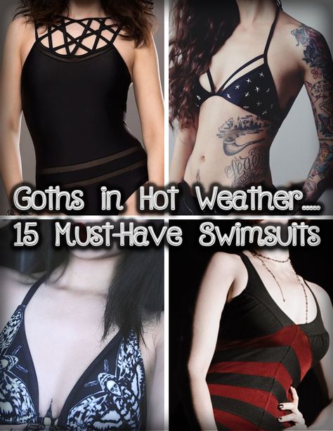 Gothic Swimwear, Beach Goth, Aesthetic Swimsuit, Surviving Summer, Summer Shopping List, Goth Stuff, Victorian Vampire, Annabel Lee, Something Wild