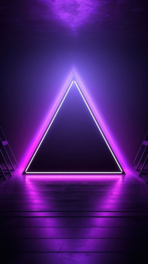 Iphone Neon Wallpaper, Stage Background, Purple Neon, Minimalist Iphone, Photo Art Frame, Wallpaper Abstract, Neon Wallpaper, Purple Wallpaper, Triangle Shape