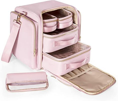 Makeup Carrying Case, Makeup Brush Case, Rolling Tote, Makeup Brush Storage, Luggage Strap, Make Up Organiser, Beauty Storage, Vanity Bag, Small Case