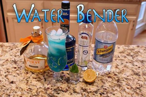 Water Bender (Legend of Korra/ Avatar: The Last Airbender cocktail) Water Themed Party, Avatar Party, Avatar Birthday, Water Bender, Hey Bartender, Secret Tunnel, Avatar The Way Of Water, Korra Avatar, Themed Drinks