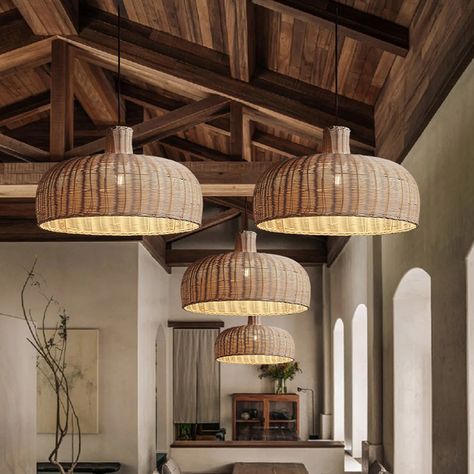 The wabi-sabi woven pendant light exudes a warm and soothing ambiance, creating a serene atmosphere in any space. Its delicate design features an intricate lattice pattern that gently diffuses the light, casting enchanting shadows on surrounding surfaces.    Product Information:  Brand: LIGHTING-FOREST  Product Name: Rattan Pendant Light  Size (Dia*H):  40cm*25cm (15.75 inch*9.84 inch) 50cm*30cm (19.68 inch*11.81 inch) 60cm*35cm (23.62 inch*13.78 inch)  Color: Natural Color, Natural Dark Color Utah House, Rattan Ceiling, Lighting Scheme, Feather Chandelier, Rattan Floor Lamp, Fabric Chandelier, Wabi Sabi Design, Hallway Entrance, Rope Pendant Light