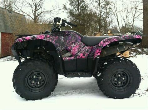 Hmm... For my 4 wheeler & snow machine! Pink Dirt Bike, Muddy Trucks, Muddy Girl Camo, Four Wheeling, Four Wheeler, Muddy Girl, 4 Wheelers, Yoga Iyengar, Four Wheelers