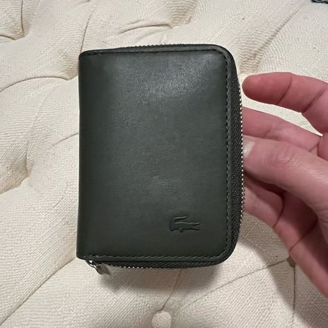 Lacoste credit card/coin wallet Green Crossbody Bag, Lacoste Logo, Send Pics, Coin Wallet, Zip Around Wallet, Dark Green, Slots, Crossbody Bag, Credit Card