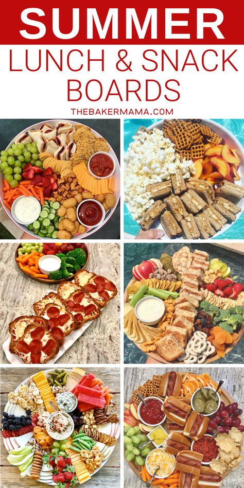 Summer Food Prep For Kids, Summer Snack Boards For Kids, Summer Birthday Snack Ideas, Family Snack Board, Grazing Lunch Ideas, Easy Lunch Charcuterie Board, Kids Lunch Summer, Summer Food Menu For Kids, Lunch Boards Ideas