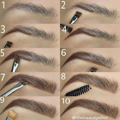 #makeup Machiaj Smokey Eyes, Make Up Mata, Makeup Contouring, How To Do Eyebrows, Membentuk Alis, Contouring Makeup, Bentuk Alis, Mekap Mata, Makeup Tip