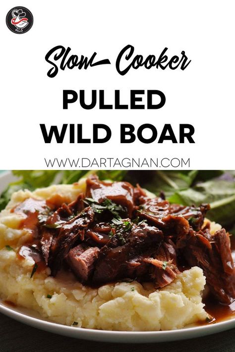 Wild Boar Recipes Crockpot, Wild Boar Roast Recipes, Boar Meat Recipes, Wild Pig Recipes, Wild Hog Recipes, Boar Recipes, Wild Boar Recipes, Backstrap Recipes, Pork Dinners