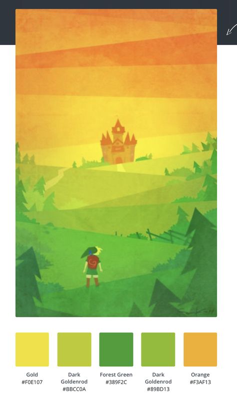 Zelda Color Palette, Hex Color Palette, Art Colour, Color Pallete, Music Coloring, Colour Combos, Nature Color Palette, Colors Palette, Cute Games