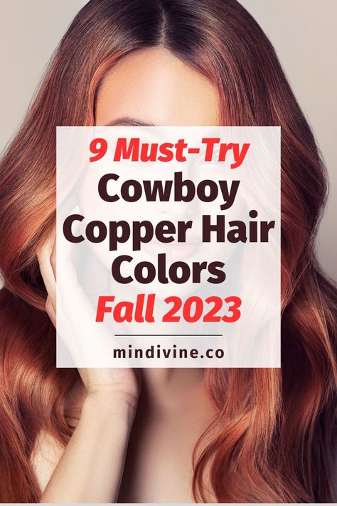 Trending Red Hair Color 2023, New Winter Hair Colors 2023, 2023 Copper Hair Trends For Women, Hair Color Ideas For Copper Colored Hair, Hair Color Cowboy Copper, Popular Red Hair Color, Hair Dye Ideas For Redheads Natural Red, Chocolate Cowboy Copper Hair, Cowboy Copper Hair At Home