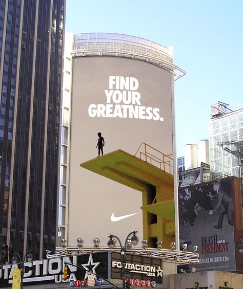 Nike Brand Identity, Find Your Greatness Nike, Nike Office, Adidas Poster, Nike Campaign, Nike Ad, Nike Website, Nike Art, Commercial Ads