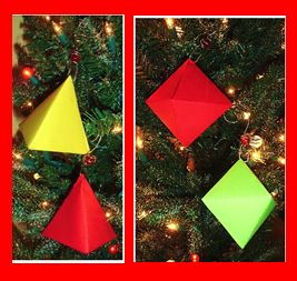 Make 3D Ornaments in Math Class from Learning Ideas - Grades K-8 Math Ornaments Diy, Math Christmas Ornaments, Classroom Holiday Crafts, Christmas Literacy, Holiday Math, Christmas Teaching, Fun Classroom Activities, Christmas Math, Math Geometry