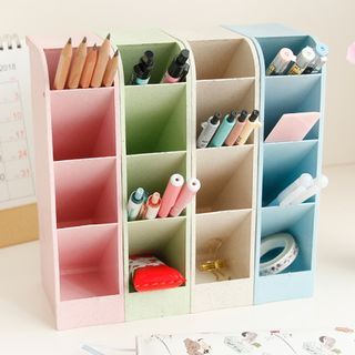 Buy Fun House Vertical Angled Pen Holder | YesStyle Craft Storage Containers, School Storage, Pencil Organizer, Deco Studio, Pen Storage, Pen Organization, Desk Supplies, Storage Towers, Tray Organization