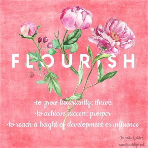 Flourish Quotes, Acronym Words, Resolution Board, Bible Study Prayer, Study Prayer, March Bullet Journal, Word Of The Year, Mary And Martha, Homeschooling Resources