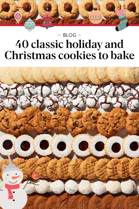 Our best cookie recipes, from sugar cookies to shortbread and more. Christmas Cookies From Scratch, 60 Best Christmas Cookies, Cheap And Easy Christmas Cookies, Sugar Cookies Christmas, Best Gingerbread Cut Out Cookie Recipe, Classic Christmas Cookies, Candy Cane Cookies Recipe With Almond Extract, Best Easiest Christmas Cookies, Classic Peanut Butter Cookies