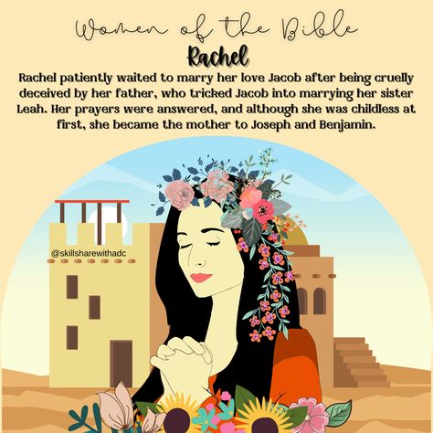 Rachel Bible, Rachel In The Bible, Gods Truth, Christian Notes, Biblical Women, Biblical Femininity, Bible Verse Painting, Bible Thoughts, Godly Inspiration