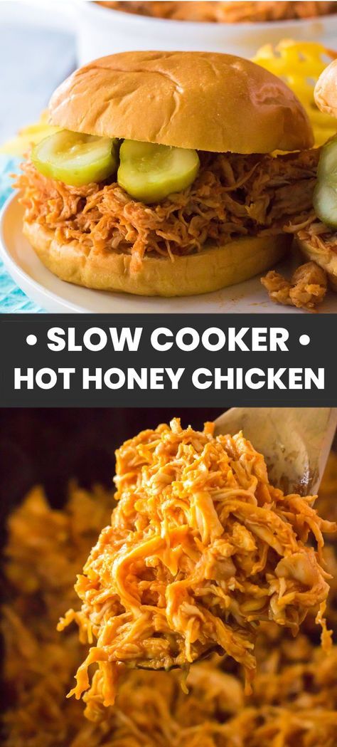 Easy Healthy Meals Spicy, Slow Cooker Chicken Sliders Recipes, Slow Cooker Nashville Hot Chicken, Slower Cooker Chicken Recipes Crock Pots, Chicken On A Bun Recipe, Easy Week Dinners, Sandwich Recipes On Buns, Show Cooker Chicken Recipes, Easy Chicken Crockpot Meals Healthy