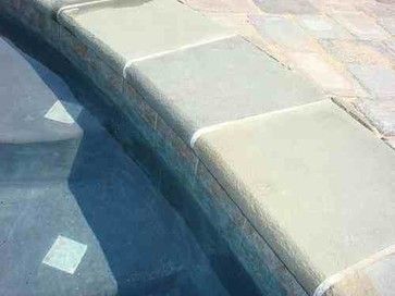 radial bluestone coping Bullnose Tile, Pool Coping, Stone Tile, Country Home Decor, Stone Tiles, Tile Floor, Outdoor Living, Decor Ideas, Tile