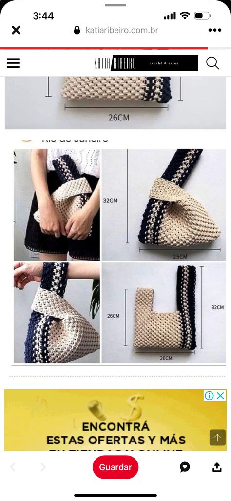 Crochet Bralettes, Crocheted Purses, Halter Crochet, Tote Crochet, Japanese Knot Bag, Free Crochet Bag, Mode Crochet, Bag Pattern Free, Crochet Handbags Patterns