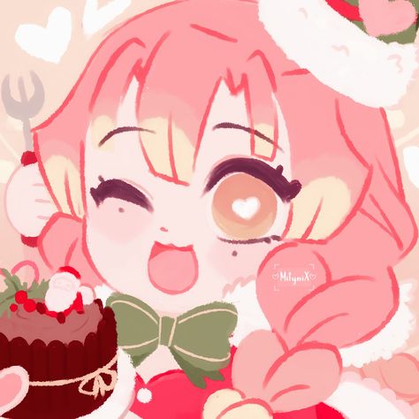 「 ♡ 」‧ #Mitsuri Kanroji #Kimetsu no Yaiba #Anime #Demon Slayer #Love Hashira #Icon #Simple #Edit #Pfp ‧ ❀ Anime Christmas, Anime Crafts, Christmas Icons, Art Icon, All Anime, Christmas Girl, Slayer Anime, Christmas Art, Anime Demon