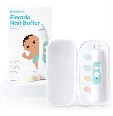 Amazon.com : Frida Baby Electric Nail Buffer | Safe + Easy Baby Nail File, Baby Nail Clippers + Nail Trimmer Kit for Newborn, Toddler, or Children's Fingernails/Toenails, 4 Buffer Pads, LED Light, Storage Case : Baby #ad Frida Baby, Tiny Nails, Baby Nail File, Baby Nail Clippers, Aesthetic Galaxy, Neutrogena Makeup, Electric Nail File, Baby Nails, Nail Growth