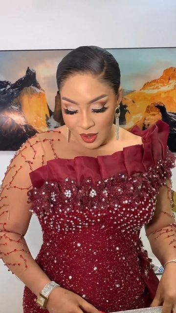 Naija Party & Owanbe on Instagram: "Absolutely Gorgeous ✨️✔️  I do not own copyright to the music playing   #naijapartyowanbe" A Shape Gown Ankara, Princess Cut Blouse Design, Lace Blouse Styles, Bubu Gown Styles, My Culture, Nigerian Lace Styles Dress, Nigerian Lace Styles, African Lace Styles, African Prom Dresses