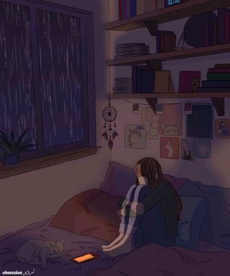 Feeling Low, Animation Artwork, Art Cute, Aesthetic Instagram Theme, Girls Illustration, Dreamy Art, Anime Scenery Wallpaper, Girls Cartoon Art, Cute Songs