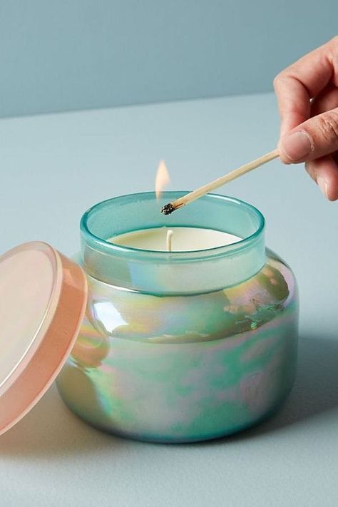 Dim the lights, close the door, + set a peaceful mood with these colorful jar candles. Coastal Candle, Volcano Candle, Anthropologie Candle, Blue Candle, Anthropologie Home, Maggie Sottero, Nordstrom Anniversary Sale, Capri Blue, Jar Candle