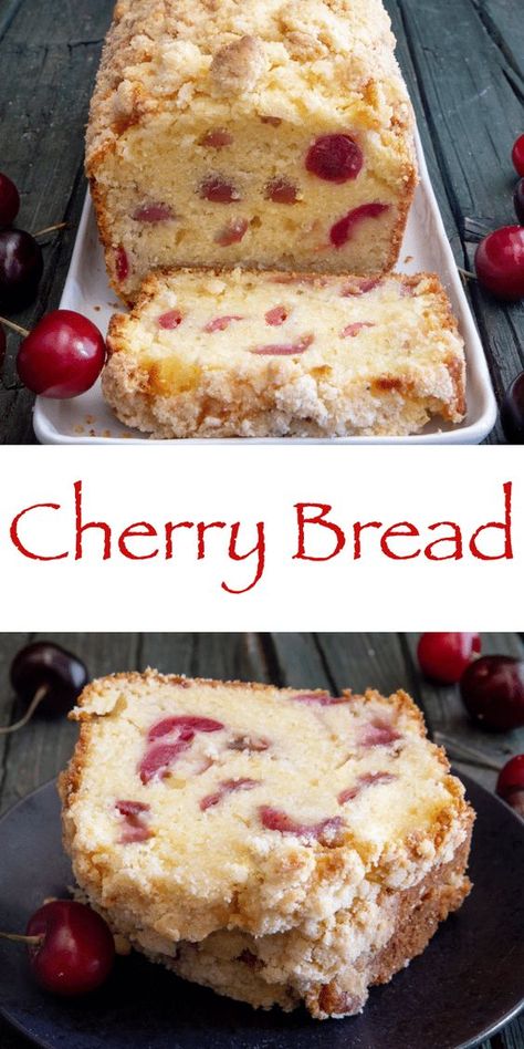 Cherry Quick Bread, Dried Cherry Recipes, Cherry Bread Recipe, Easy Quick Bread, Cherry Bread, Almond Bread, Paleo Bread, Cherry Desserts, Fruit Bread